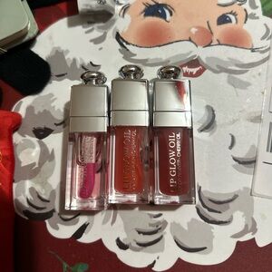 Dior Lip Glow Oil Trio -raspberry ,peach, Rosewood
